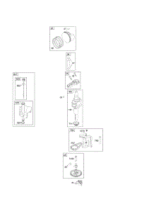 Camshaft, Crankshaft, Lubrication, Piston, Rings, Connecting Rod parts for Briggs & Stratton Engine 212907-0121-E1 from AppliancePartsPros.com