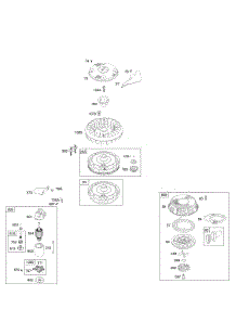 Electric Starter, Flywheel, Rewind Starter parts for Briggs & Stratton Engine 212907-0121-E1 from AppliancePartsPros.com