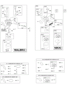 Carburetor, Kit - Carburetor Overhaul parts for Briggs & Stratton Engine 212907-0128-E1 from AppliancePartsPros.com