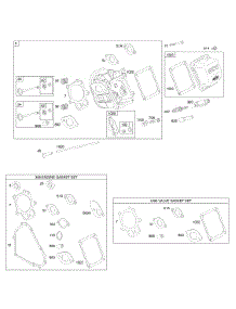 Cylinder Head, Gasket Set - Engine, Gasket Set - Valve, Valves parts for Briggs & Stratton Engine 213432-0110-B9 from AppliancePartsPros.com