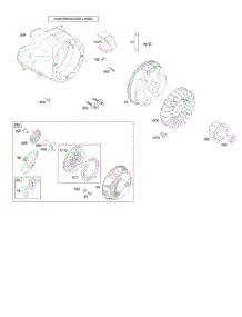 Blower Housing / Shrouds, Flywheel, Rewind Starter parts for Briggs & Stratton Engine 213432-0111-E1 from AppliancePartsPros.com
