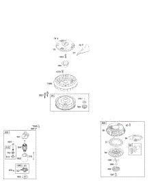 Electric Starter, Flywheel, Rewind Starter parts for Briggs & Stratton Engine 214707-0113-E1 from AppliancePartsPros.com