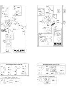 Carburetor, Gasket Set - Carburetor, Kit-Carburetor Overhaul parts for Briggs & Stratton Engine 214707-0114-E1 from AppliancePartsPros.com