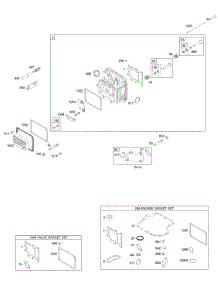 Cylinder Head, Gasket Set - Engine, Gasket Set - Valve parts for Briggs & Stratton Engine 214707-0114-E1 from AppliancePartsPros.com