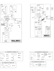 Carburetor, Kit / Gasket Sets - Carburetor parts for Briggs & Stratton Engine 214907-0272-E1 from AppliancePartsPros.com