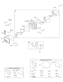 Cylinder Head, Gasket Set - Engine, Gasket Set - Valve, Intake Manifold, Valves parts for Briggs & Stratton Engine 215702-0015-E1 from AppliancePartsPros.com