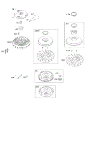 Flywheel parts for Briggs & Stratton Engine 215707-0118-E9 from AppliancePartsPros.com