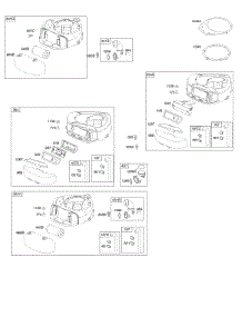 Carburetor, Fuel Supply parts for Briggs & Stratton Engine 215802-4141-F1 from AppliancePartsPros.com
