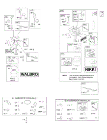 Carburetor, Kit - Carburetor Overhaul parts for Briggs & Stratton Engine 215802-4141-F1 from AppliancePartsPros.com