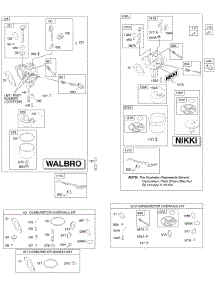 Carburetor, Kit - Carburetor Overhaul parts for Briggs & Stratton Engine 215907-0028-B1 from AppliancePartsPros.com