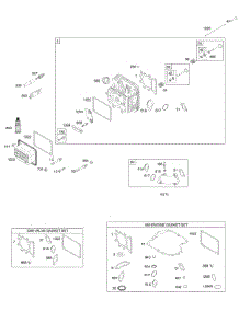 Cylinder Head, Gasket Set - Engine, Gasket Set - Valve, Valves parts for Briggs & Stratton Engine 215907-0125-E9 from AppliancePartsPros.com