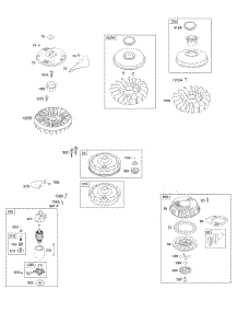 Electric Starter, Flywheel, Rewind Starter parts for Briggs & Stratton Engine 215972-0112-E9 from AppliancePartsPros.com