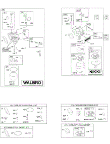 Carburetor, Gasket Set - Carburetor, Kit-Carburetor Overhaul parts for Briggs & Stratton Engine 216702-0110-E1 from AppliancePartsPros.com