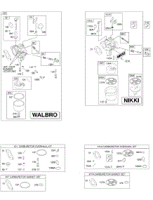 Carburetor, Kit - Carburetor Overhaul parts for Briggs & Stratton Engine 216802-0108-E1 from AppliancePartsPros.com