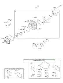 Cylinder Head, Gasket Set - Engine, Gasket Set - Valve parts for Briggs & Stratton Engine 216802-0108-E1 from AppliancePartsPros.com