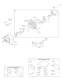 Cylinder Head, Gasket Set - Engine, Gasket Set - Valve, Valves parts for Briggs & Stratton Engine 216902-0123-E1 from AppliancePartsPros.com