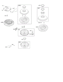 Flywheel parts for Briggs & Stratton Engine 217702-0111-B1 from AppliancePartsPros.com