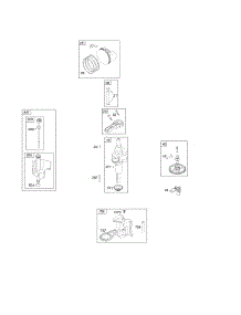 Camshaft, Crankshaft, Piston, Rings, Connecting Rod parts for Briggs & Stratton Engine 217807-0119-E9 from AppliancePartsPros.com