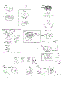 Exhaust System, Flywheel, Rewind Starter parts for Briggs & Stratton Engine 217807-1568-G5 from AppliancePartsPros.com
