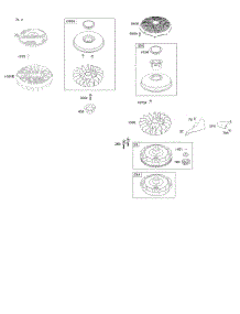 Flywheel parts for Briggs & Stratton Engine 217907-0019-E9 from AppliancePartsPros.com