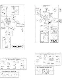 Carburetor, Gasket Set - Carburetor, Kit-Carburetor Overhaul parts for Briggs & Stratton Engine 218707-0373-E1 from AppliancePartsPros.com
