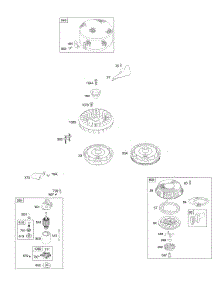 Flywheel, Rewind Starter parts for Briggs & Stratton Engine 218807-0112-E1 from AppliancePartsPros.com