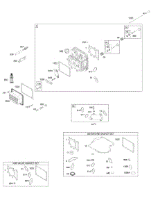 Cylinder Head, Gasket Set - Engine, Gasket Set - Valve, Intake Manifold parts for Briggs & Stratton Engine 219707-0116-E1 from AppliancePartsPros.com
