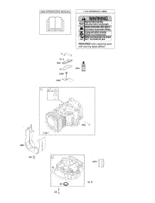 Cylinder, Engine Sump, Operator's Manual, Warning Label parts for Briggs & Stratton Engine 219707-0380-B1 from AppliancePartsPros.com