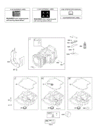 Cylinder, Engine Sump, Lubrication, Operator's Manual, Warning Label parts for Briggs & Stratton Engine 219807-0124-E1 from AppliancePartsPros.com