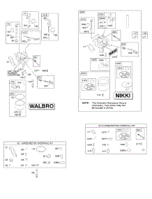 Carburetor, Kit - Carburetor Overhaul parts for Briggs & Stratton Engine 219807-2380-B1 from AppliancePartsPros.com