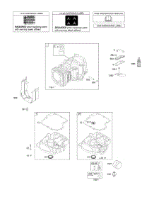Cylinder, Engine Sump, Lubrication, Operator's Manual, Warning Label parts for Briggs & Stratton Engine 219902-0175-B1 from AppliancePartsPros.com