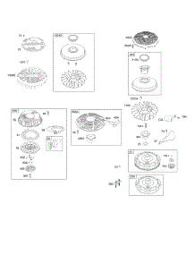 Flywheel, Rewind Starter parts for Briggs & Stratton Engine 219972-0143-B1 from AppliancePartsPros.com