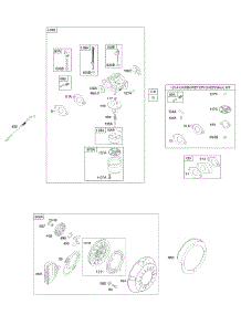 Carburetor, Kit - Carburetor Overhaul, Rewind Starter parts for Briggs & Stratton Engine 21A113-0254-E1 from AppliancePartsPros.com