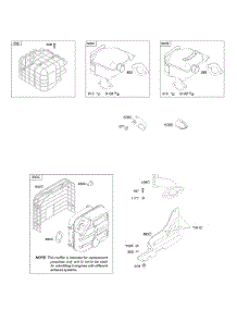 Exhaust System parts for Briggs & Stratton Engine 21A414-0112-E1 from AppliancePartsPros.com