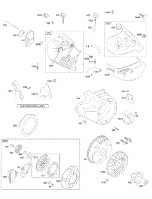 Blower Housing / Shrouds, Flywheel, Rewind Starter parts for Briggs & Stratton Engine 21A414-0119-E1 from AppliancePartsPros.com