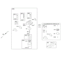 Carburetor, Kit - Carburetor Overhaul parts for Briggs & Stratton Engine 21A414-0215-E1 from AppliancePartsPros.com