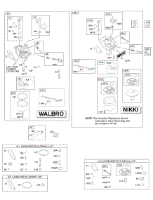Carburetor, Fuel Supply, Gasket Set - Carburetor, Kit - Carburetor Overhaul parts for Briggs & Stratton Engine 21A707-0260-E1 from AppliancePartsPros.com