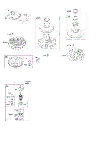 Electric Starter, Flywheel parts for Briggs & Stratton Engine 21A707-0260-E1 from AppliancePartsPros.com