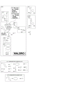Carburetor, Kit - Carburetor Overhaul parts for Briggs & Stratton Engine 21A977-0173-B1 from AppliancePartsPros.com