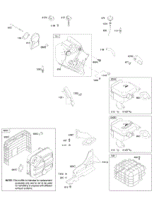 Blower Housing / Shrouds, Exhaust System parts for Briggs & Stratton Engine 21B414-0019-E1 from AppliancePartsPros.com