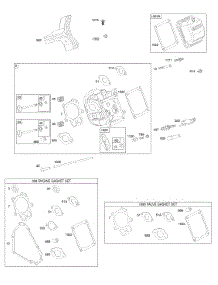 Cylinder Head, Gasket Set - Engine, Gasket Set - Valve, Valves parts for Briggs & Stratton Engine 21B414-0739-E1 from AppliancePartsPros.com