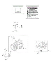 Cylinder, Engine Sump, Operator's Manual, Warning Label parts for Briggs & Stratton Engine 21B707-0453-B2 from AppliancePartsPros.com