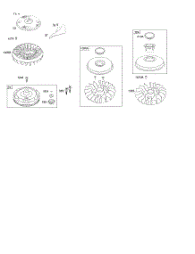 Flywheel parts for Briggs & Stratton Engine 21B707-0505-E1 from AppliancePartsPros.com