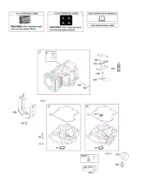 Cylinder, Engine Sump, Operator's Manual, Warning Label parts for Briggs & Stratton Engine 21B977-0136-B1 from AppliancePartsPros.com