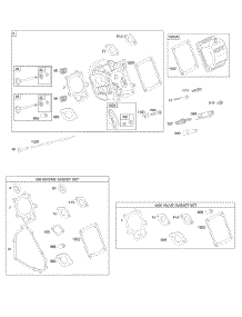 Cylinder Head, Gasket Set - Engine, Gasket Set - Valve, Valves parts for Briggs & Stratton Engine 21C114-0122-E1 from AppliancePartsPros.com