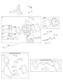 Cylinder Head, Gasket Set - Engine, Gasket Set - Valve, Valves parts for Briggs & Stratton Engine 21C214-0131-E1 from AppliancePartsPros.com