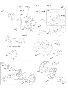 Blower Housing / Shrouds, Flywheel, Rewind Starter parts for Briggs & Stratton Engine 21C214-0530-E1 from AppliancePartsPros.com