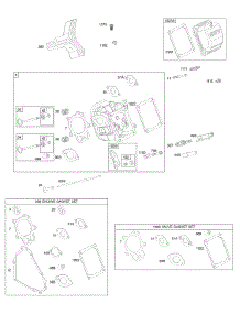 Cylinder Head, Gasket Set - Engine, Gasket Set - Valve, Valves parts for Briggs & Stratton Engine 21C314-0117-E1 from AppliancePartsPros.com