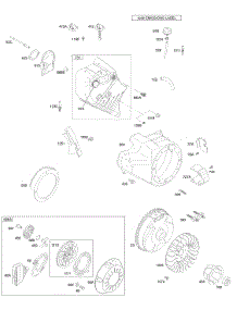 Blower Housing / Shrouds, Flywheel, Rewind Starter parts for Briggs & Stratton Engine 21C337-0110-E1 from AppliancePartsPros.com