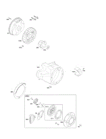 Blower Housing / Shrouds, Flywheel, Rewind Starter parts for Briggs & Stratton Engine 21M114-0943-E1 from AppliancePartsPros.com